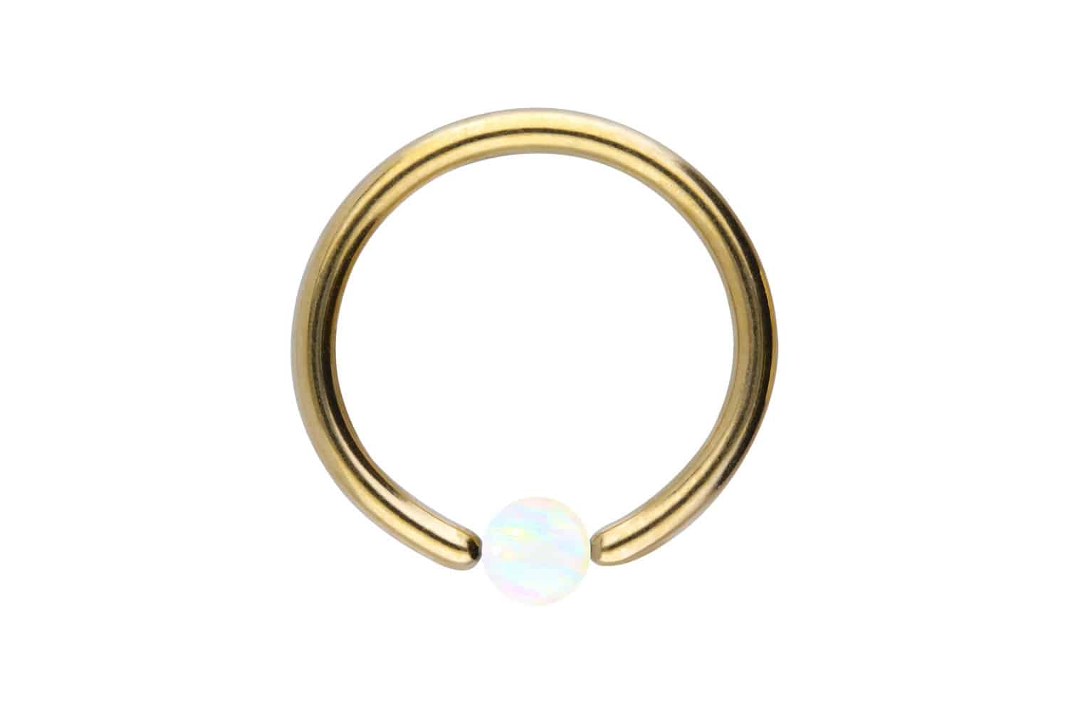 Chirurgenstahl Klemmkugelring Piercing SYNTHETISCHER OPAL